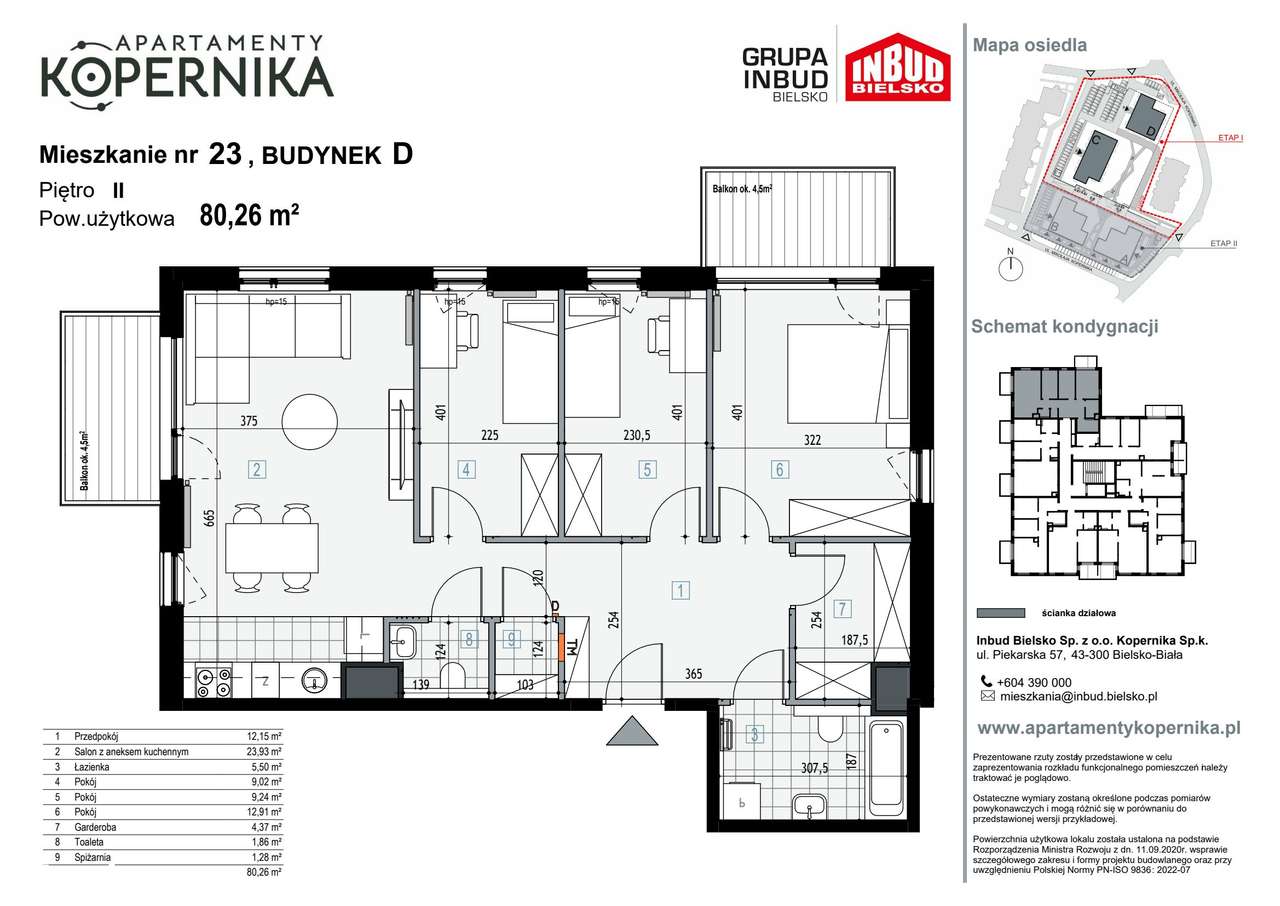 Apartamenty Kopernika | mieszkanie 4-pok. | D_23 - Pełny obrazek: 3/8