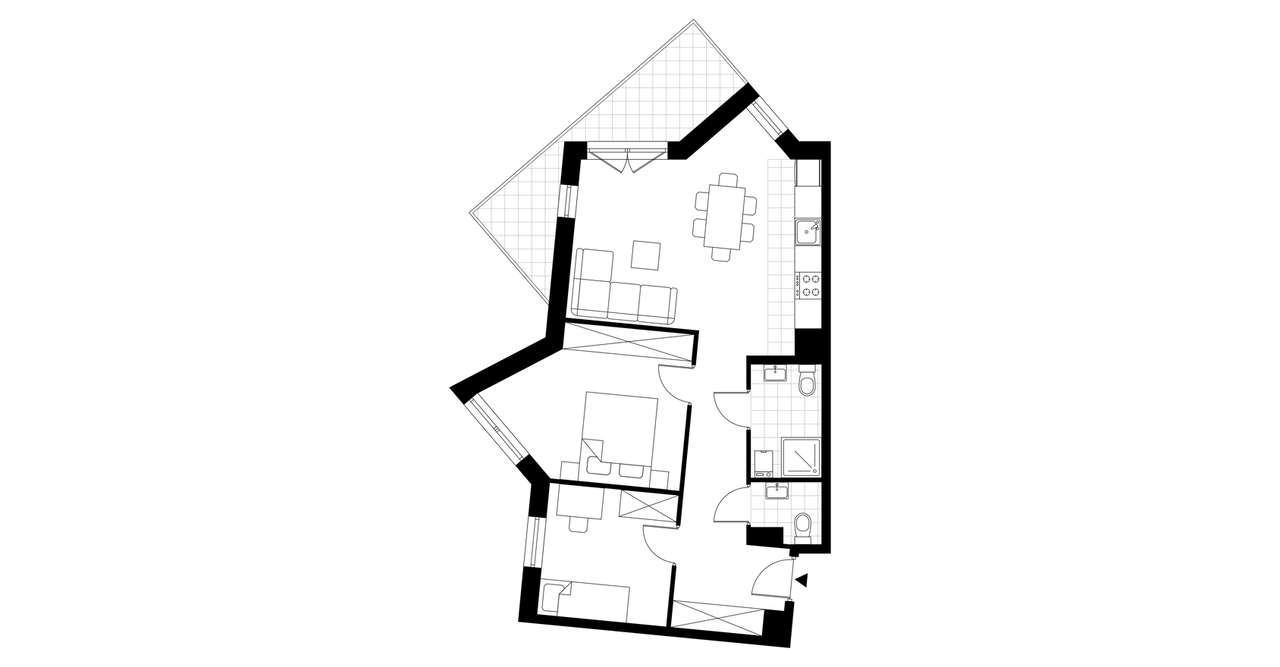 3-pokojowe mieszkanie 62 m² Bezpośrednio – pohled 3