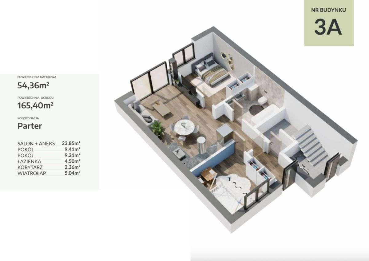 3 Pokoje+ogródem- Widokowa Działka-Parking W Cenie - Pełny obrazek: 5/6