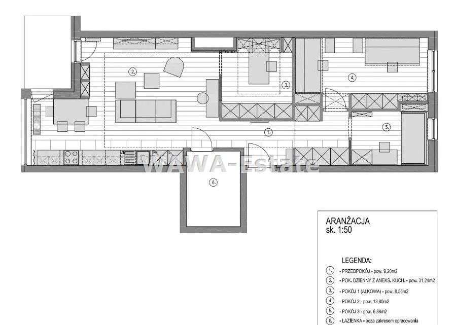 Fort Bema. Cztery pokoje. Balkon. Widok na park.-5