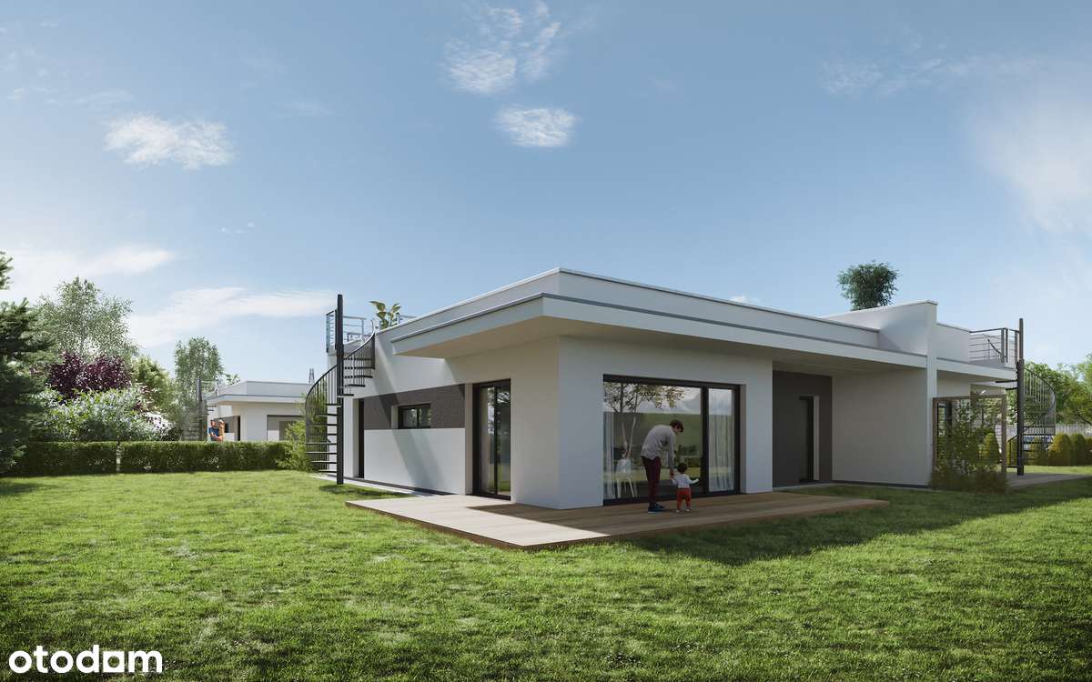 Dom parterowy 104m2, taras na dachu, działka 600m2, szynobus, szkoła - Pełny obrazek: 4/19