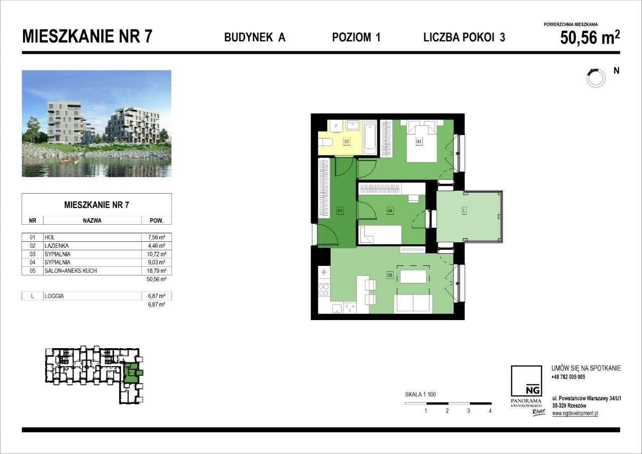 SPRAWDŹ | 3 pokoje| PK River| NG Development - Pełny obrazek: 2/7