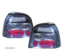 FAROLINS TRASEIROS LED PARA VOLKSWAGEN VW GOLF 3 MKIII 91-97 PRETO LEX - 1