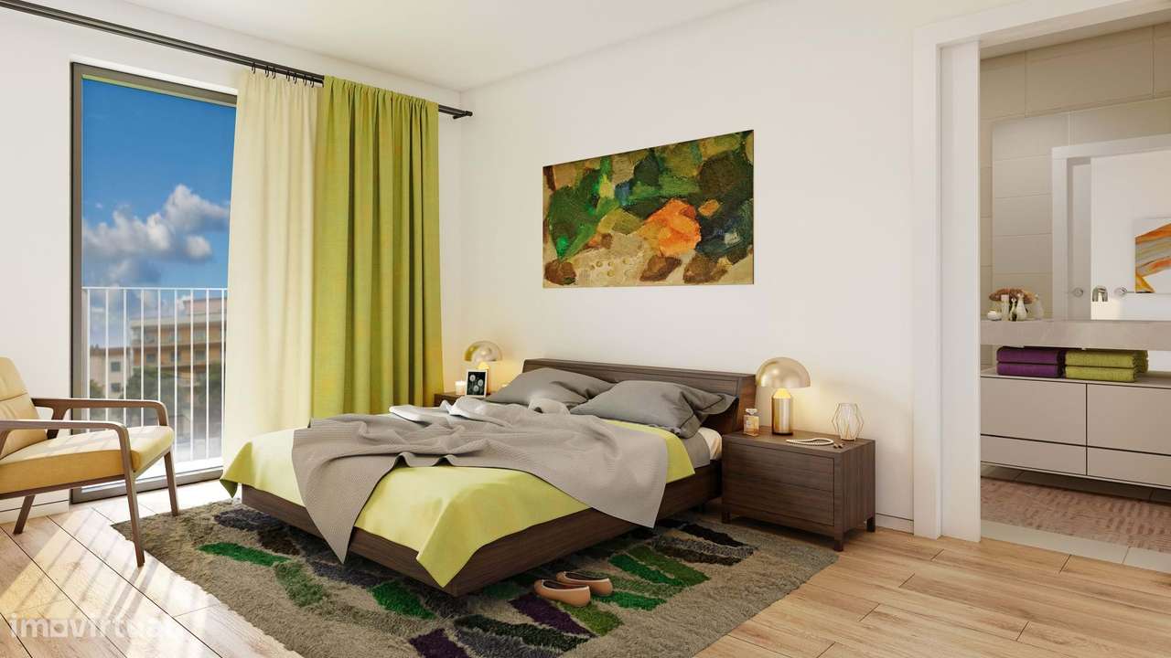 Apartamento T2  Duplex com 2 Terraços,  2 Garagens e Arrecadação - Grande imagem: 4/6