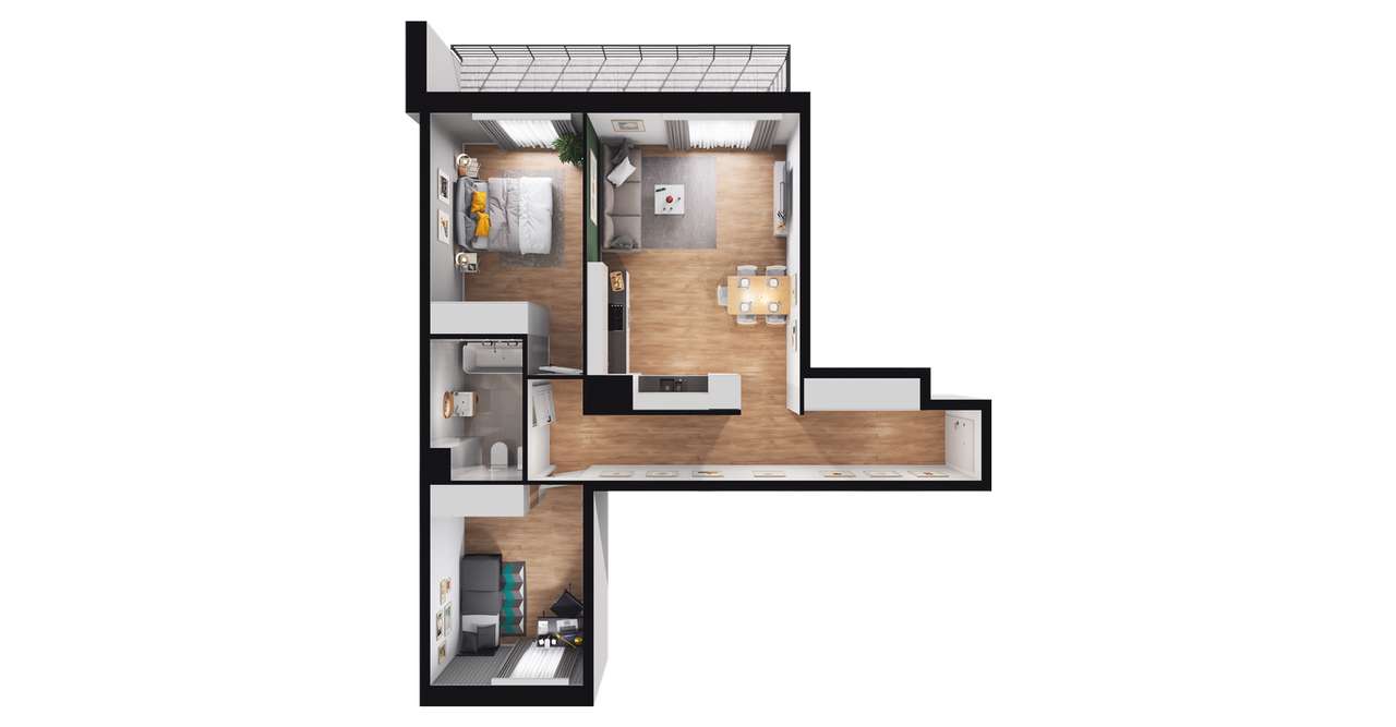 3-pokojowe mieszkanie 59m2 + balkon Bez Prowizji - Pełny obrazek: 2/8
