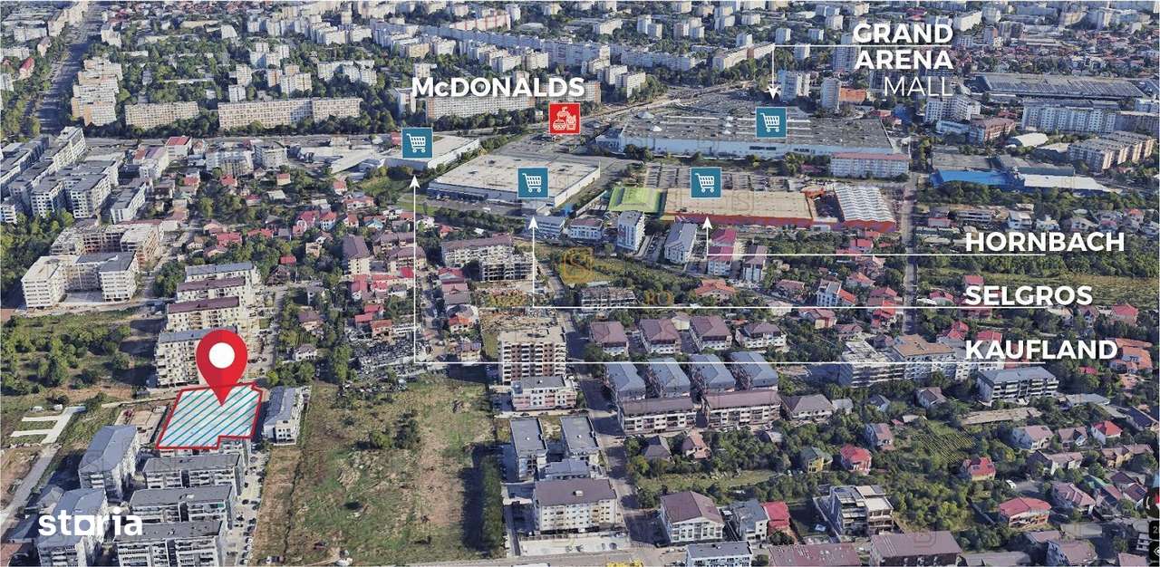 Teren autorizat D+P+6E+7, 8 Retras, zona Brancoveanu, Grand Arena Mall - Imagine principală: 4/19