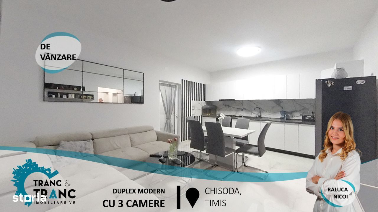 PREȚ REDUS Duplex modern cu 3 camere,în Chisoda(ID:29682)