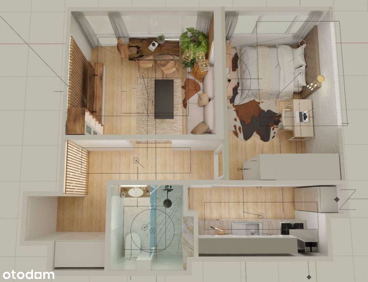 Przytulne dwupokojowe mieszkanie do remontu-8