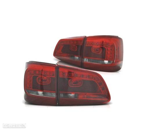 FAROLINS TRASEIROS PARA VOLKSWAGEN VW TOURAN 11-15 LED VERMELHO FUMADO - 1