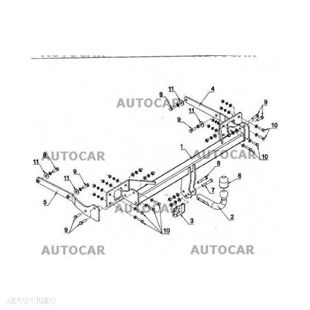 Carlig de remorcare pentru MERCEDES GLK - SUV - sistem demontabil  vertical cu cheie- din 2008/10 - 3