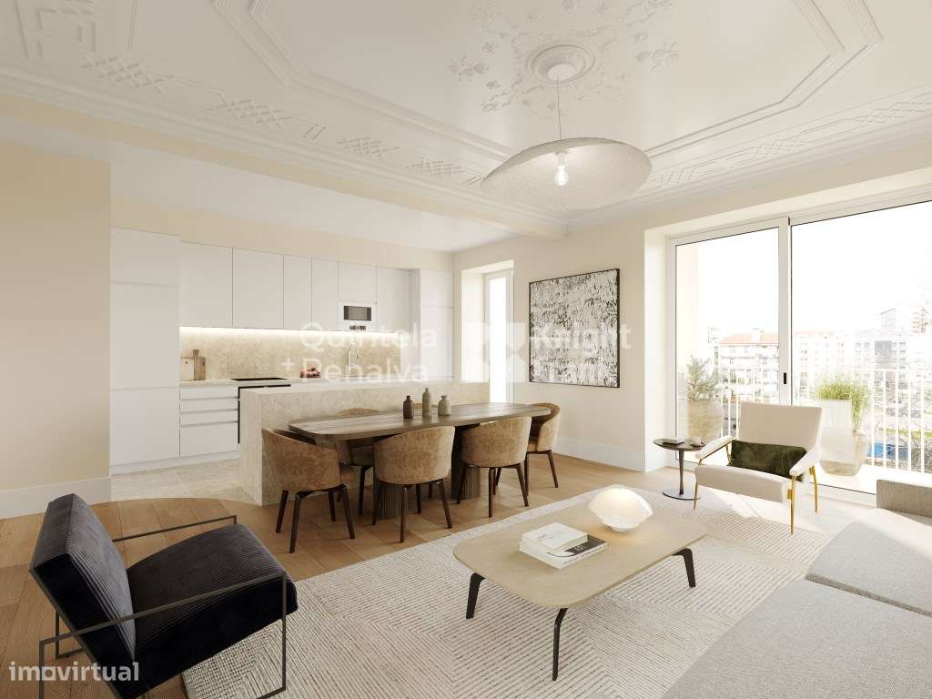 Apartamento T2, com jardim, na Avenida Miguel Bombarda. - Grande imagem: 2/10