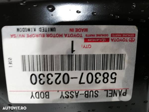 Panou spate Toyota Auris An 2013 2014 2015 2016 2017 cod 58307-02330 PIESA NOUA - 3