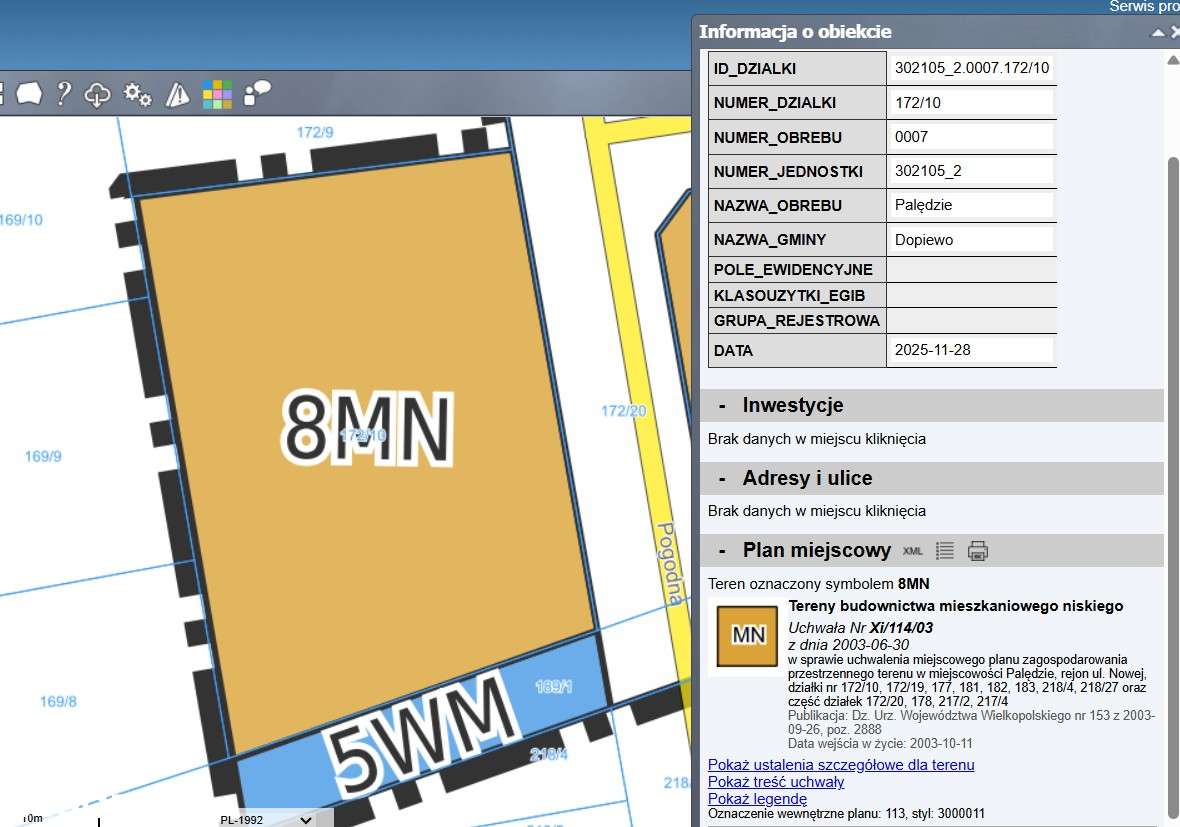 Działka Palędzie ul. Pogodna, MPZP, pełne media, ustawna - Pełny obrazek: 5/6