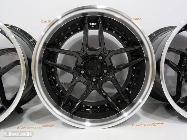 Jantes Haxer HX030 19 8.5 et 35 + 10 et40  5x120 Preto + Polido - 3