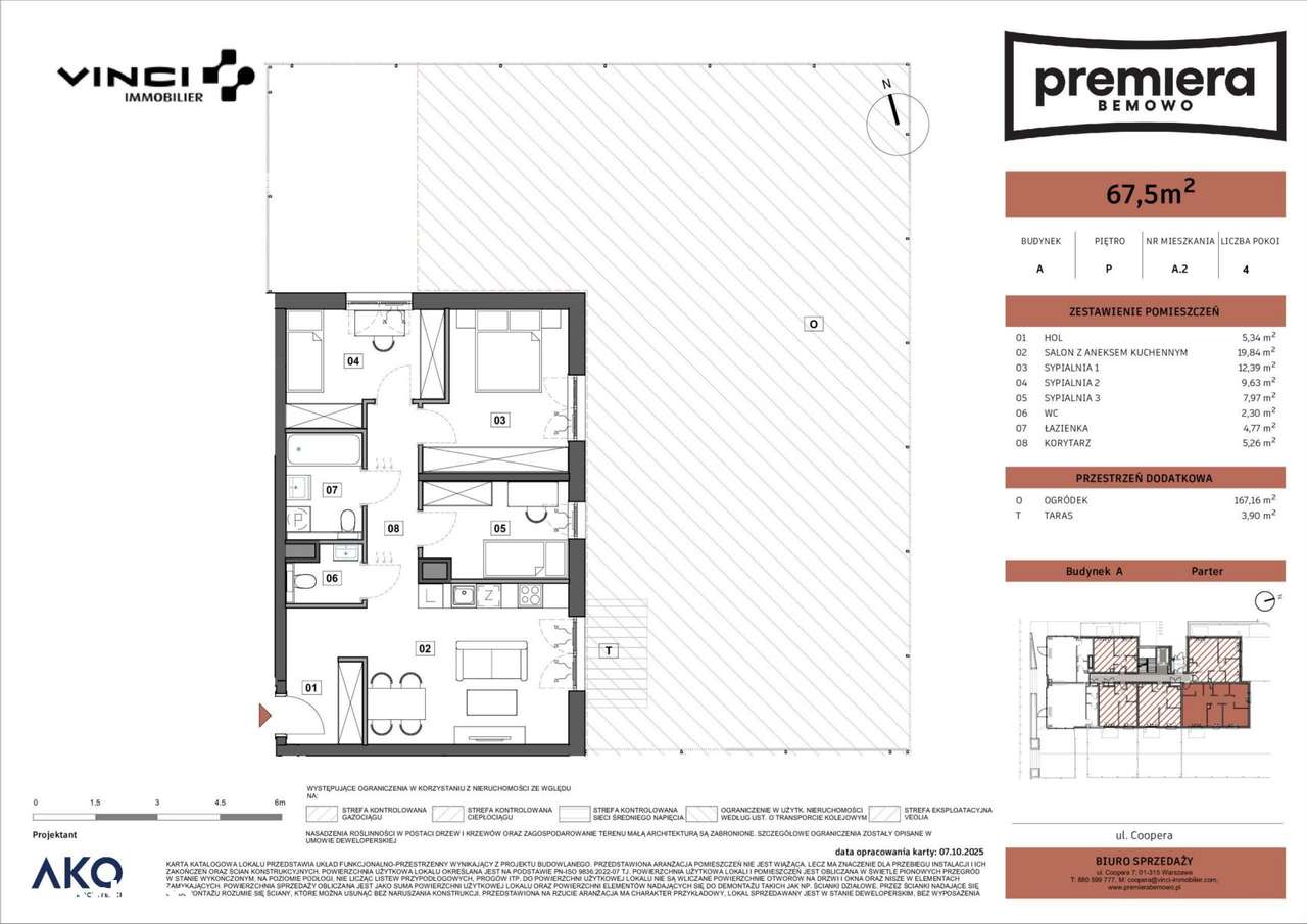 4-pokojowe mieszkanie 67m2 + ogródek - Pełny obrazek: 2/3