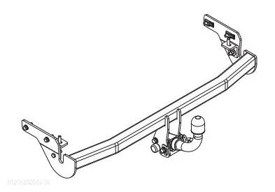 PEUGEOT207 HATCHBACK 2006-2012 HAK HOLOWNICZY Z KULĄ WYPINANĄ POZIOMO ZA POMOCĄ DŹWIGNI+7/13 - 5