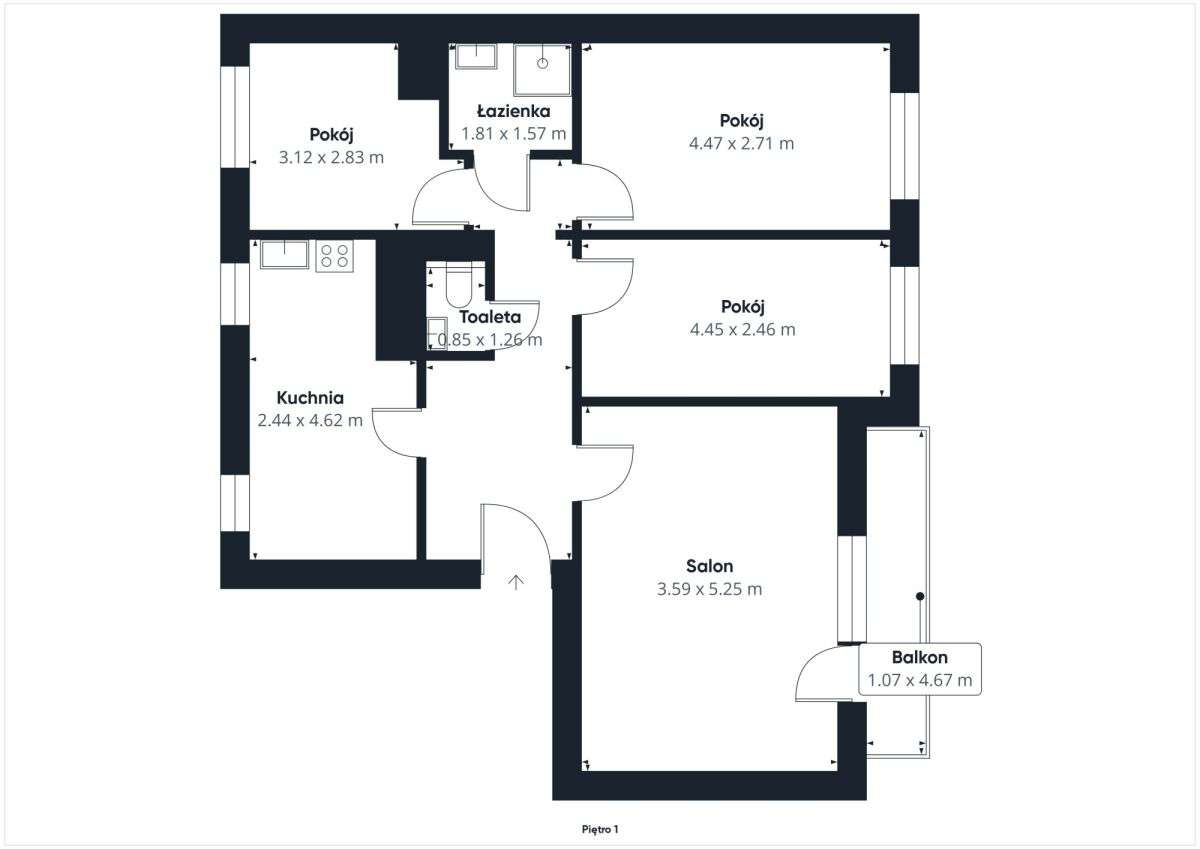 4 pokoje / duża kuchnia / balkon / Garaż-15