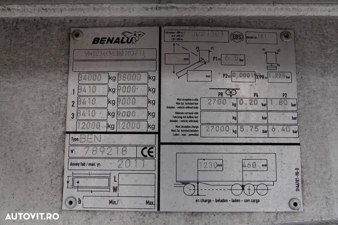 Benalu CAMION BASCULANTE 25 mc / ALUMINIU / UȘĂ clapete / GREUTATE: 5100 KG - 23