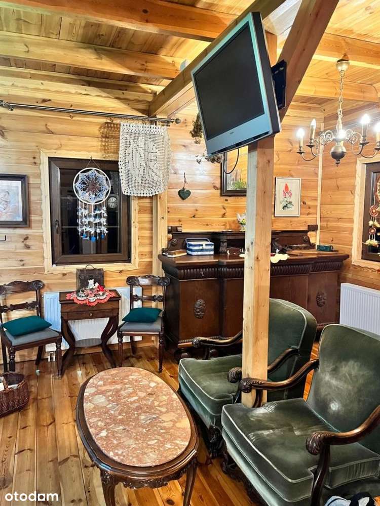 Dom drewniany całoroczny przy lesie Działka 915m-12