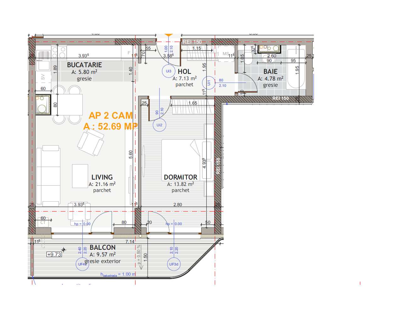 Apartamente 2 camere str Eroilor Floresti - Imagine principală: 5/5
