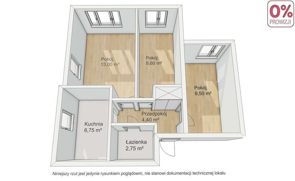 Małe 3-pokojowe mieszkanie w centrum-9