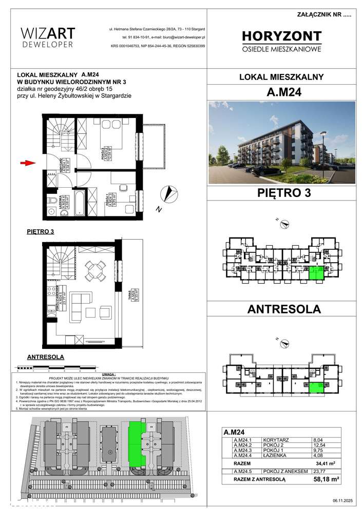 Osiedle Horyzont | etap 3 | mieszkanie A24 - Pełny obrazek: 2/7