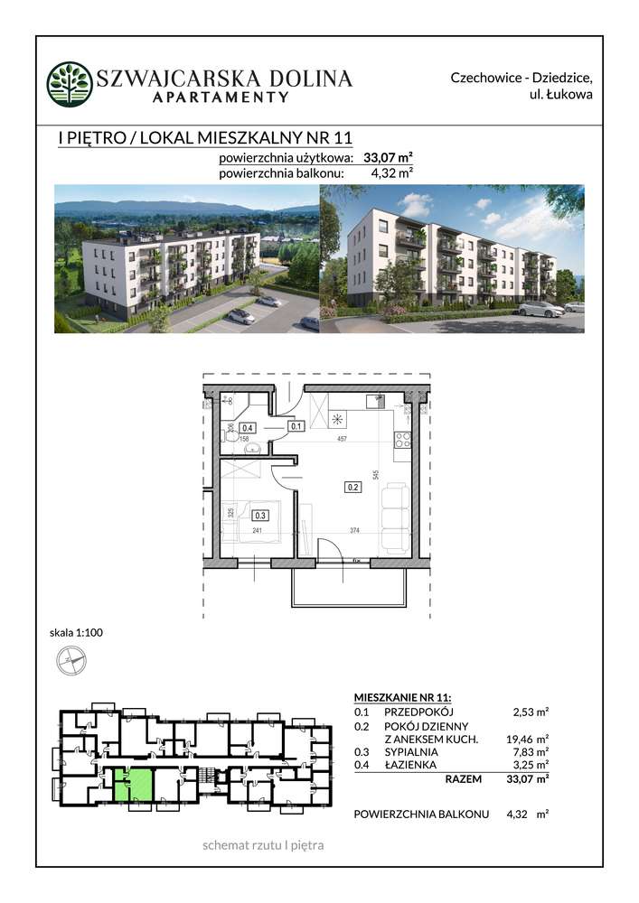Komfortowy apartament 2-pokojowy, 1. piętro - Pełny obrazek: 3/9
