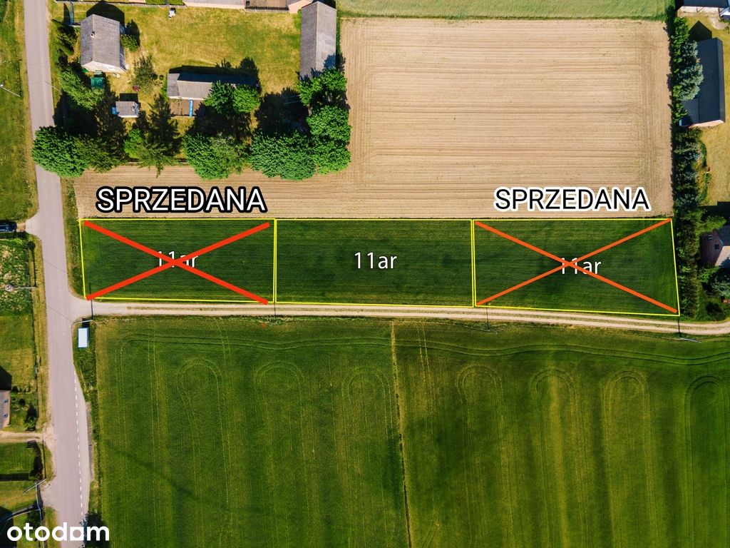 Ładnie położone działki budowlane 11 arów