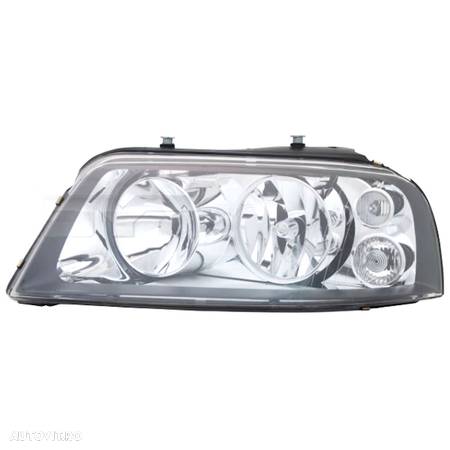 Far VW Sharan 7M, 04.2000-04.2010; Seat Alhambra, 02.2001-06.2010, stanga/dreapta, electric, tip bec H1+H7, rama neagra, cu motoras, Depo - 1