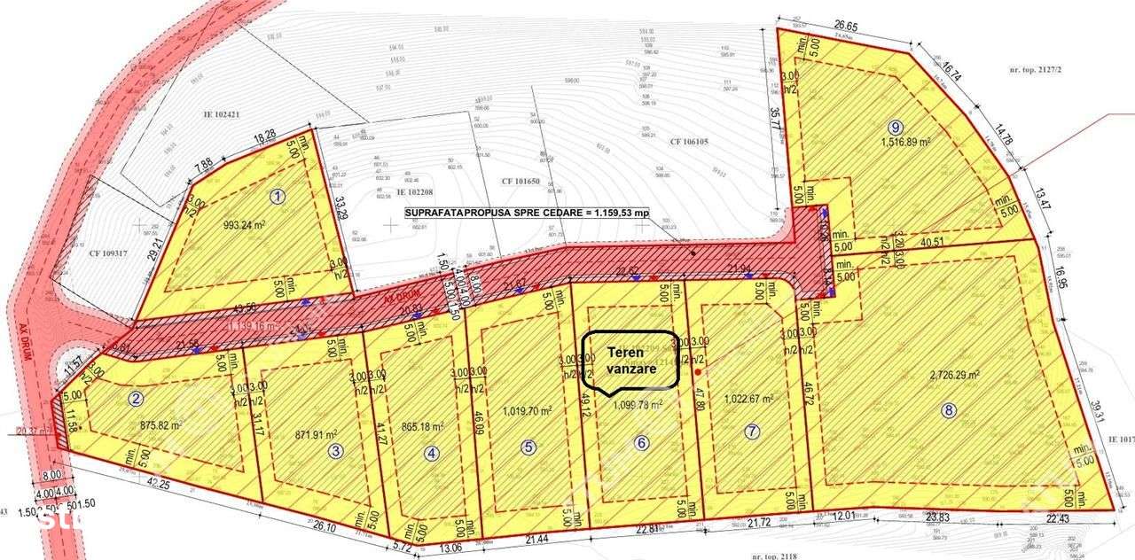 Teren intravilan 1100 mp in Tocile pretabil casa sau investitie-1