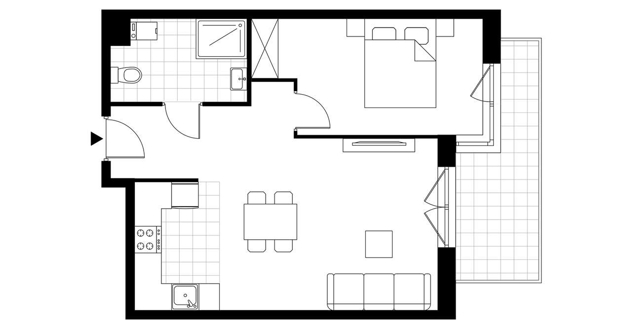 2-pokojowe mieszkanie 48m2 + balkon Bez Prowizji - Pełny obrazek: 3/8