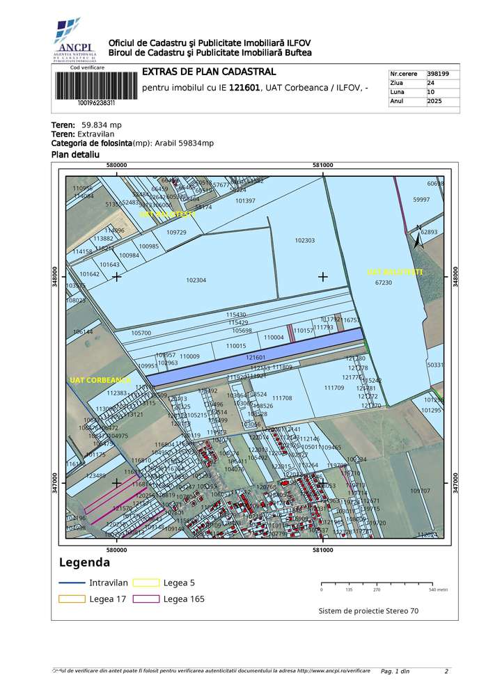 Teren de vanzare – 60.000 mp – Corbeanca – PUZ in lucru-1