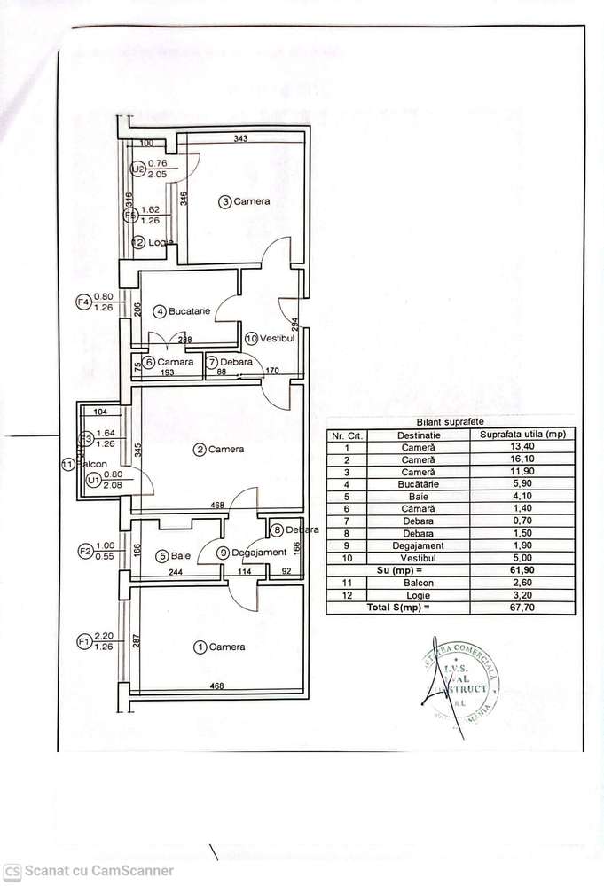 Zona Garii Apartament 3 camere, etaj 3/4, insorit, liber, 119900 euro - Imagine principală: 4/17