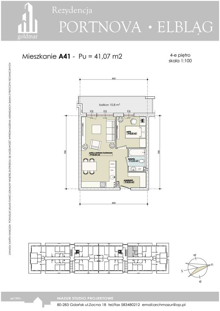 2-pokojowe mieszkanie 41m2 + balkon Bez Prowizji - Pełny obrazek: 2/8