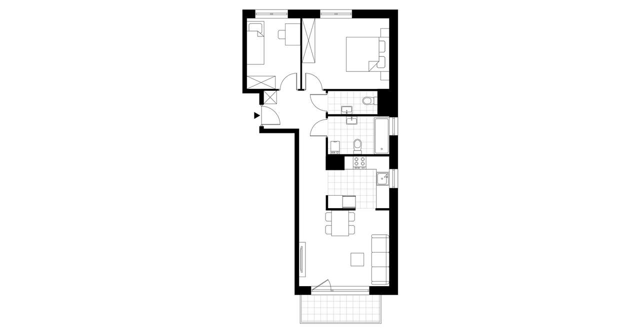 3-pokojowe mieszkanie 58m2 + balkon - Pełny obrazek: 4/9