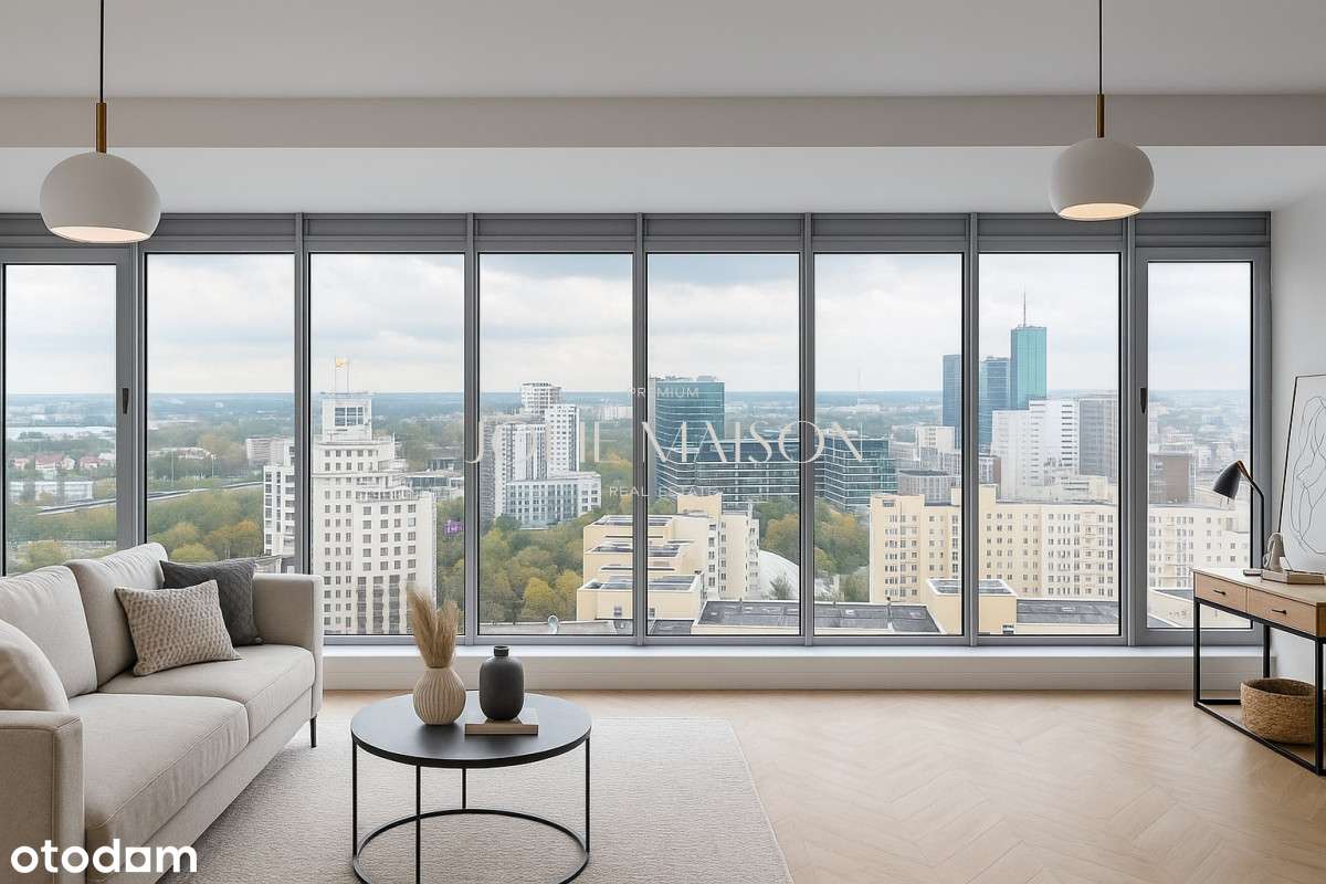 18. piętro z widokiem na panoramę Warszawy.-0