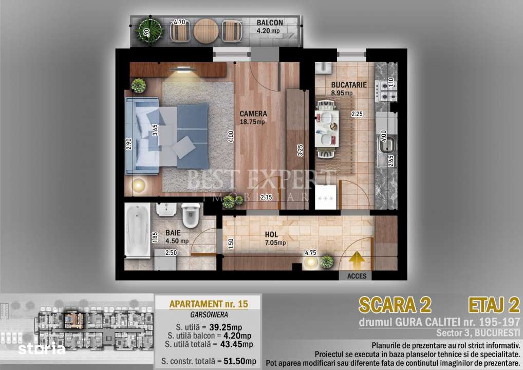 Garsoniera Direct Dezvoltator -Ideal Investitie — fotografia 1