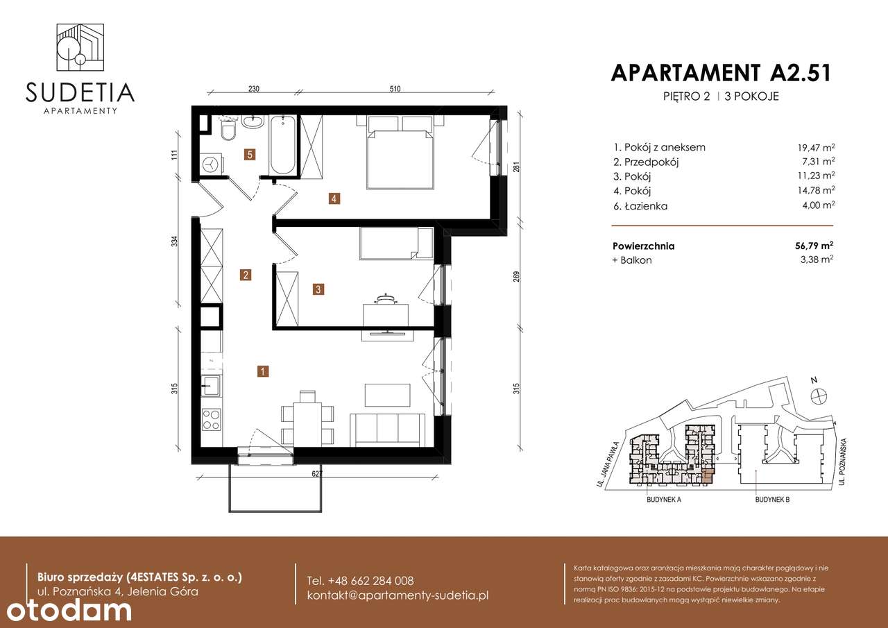 Apartamenty Sudetia | mieszkanie 3-pok. | A2.51 - Pełny obrazek: 2/8