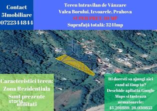 Izvoarele, Valea Borului- Teren Intravilan de Vanzare- Comision 0%