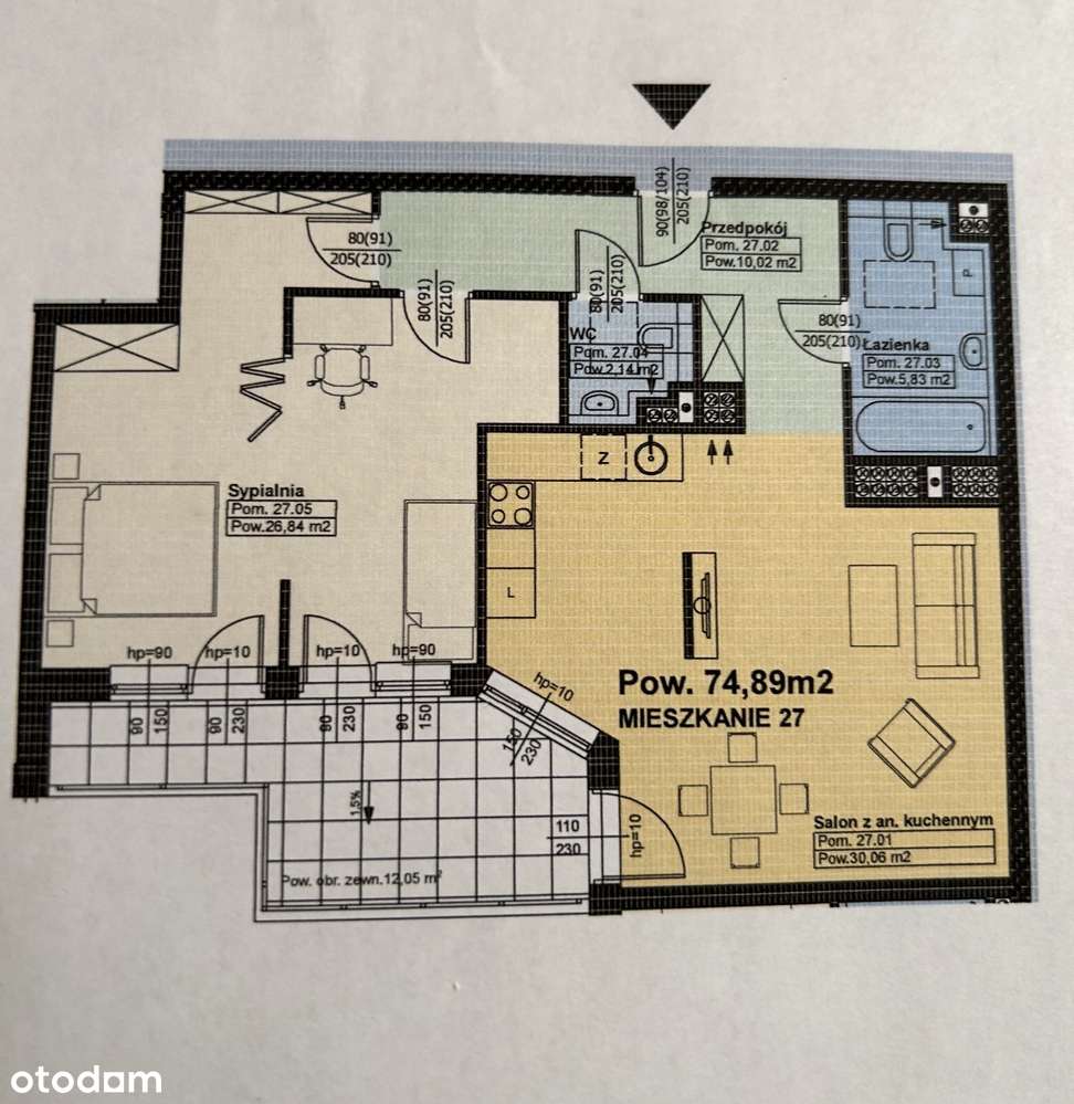 3-pokojowy apartament z dużym tarasem na Widzewie!!-11