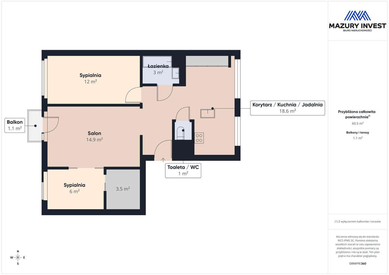 Elegancje i funkcjonalne 60,5 m2 po kapitalnym remoncie - ul. Leyka-15