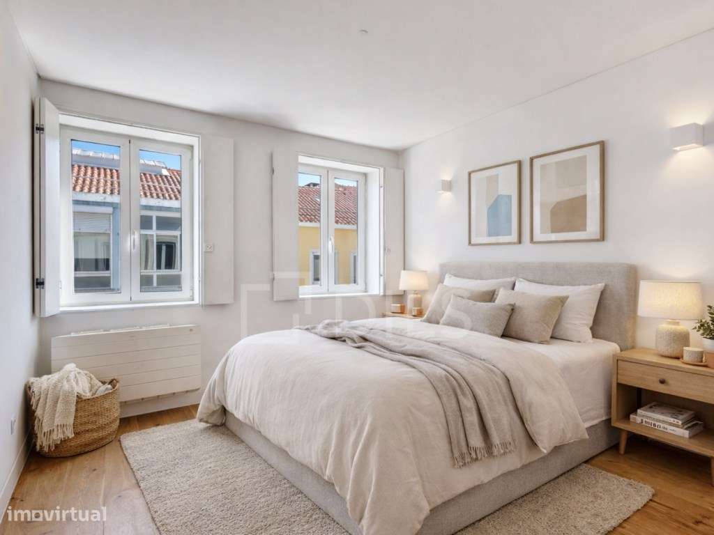 Apartamento T3 em condomínio com jardim e piscina, na Lapa - Grande imagem: 4/45