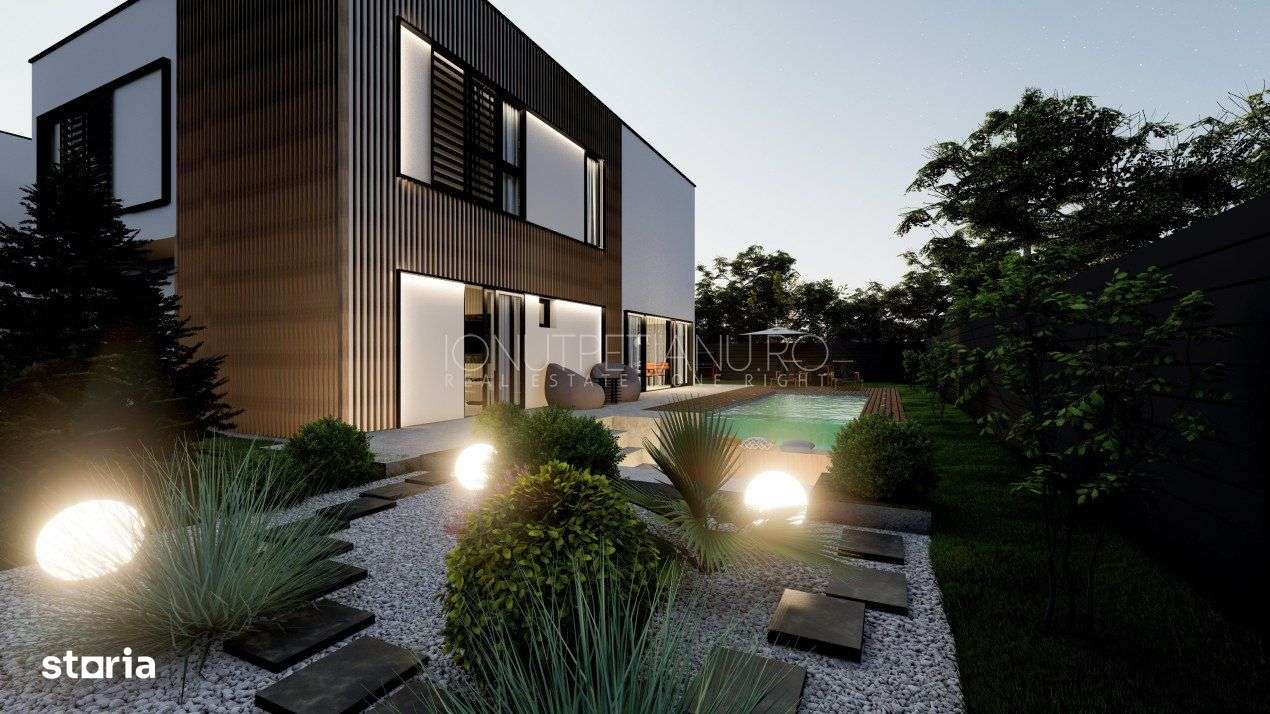 Vila moderna posibilitate personalizare – piscina exterioara si gara-11