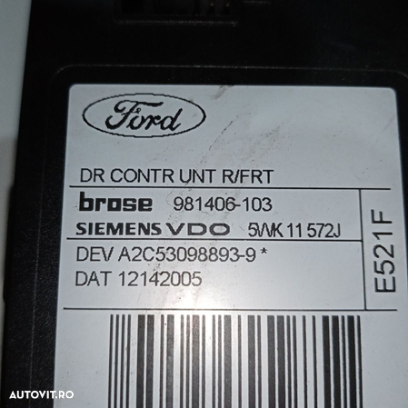 Motoras macara geam Ford Focus II | 2004 - 2012 | 5WK11572J | 981406103 - 3