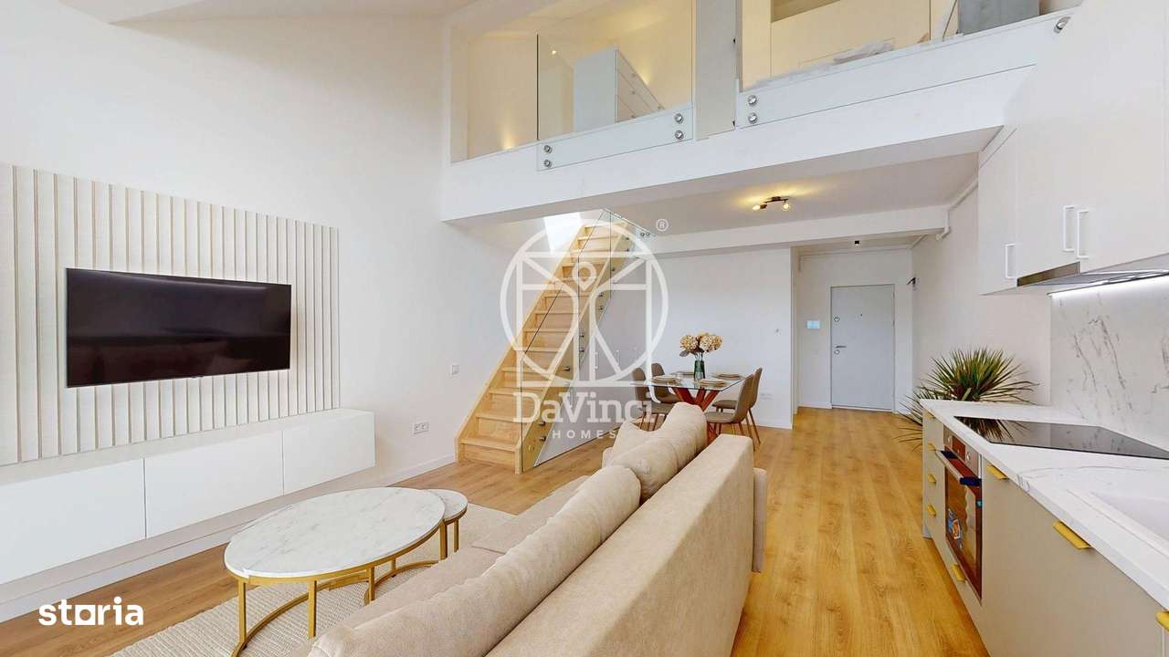 Penthouse 2 camere, 2 bai s balcon, mobilat si utilat, intabulat - Imagine principală: 3/16