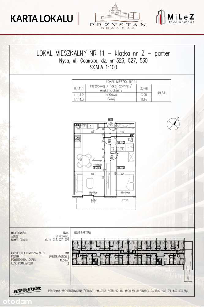 Przystań Gdańska - 49,58m2 - Mieszkanie 2-pokojowe