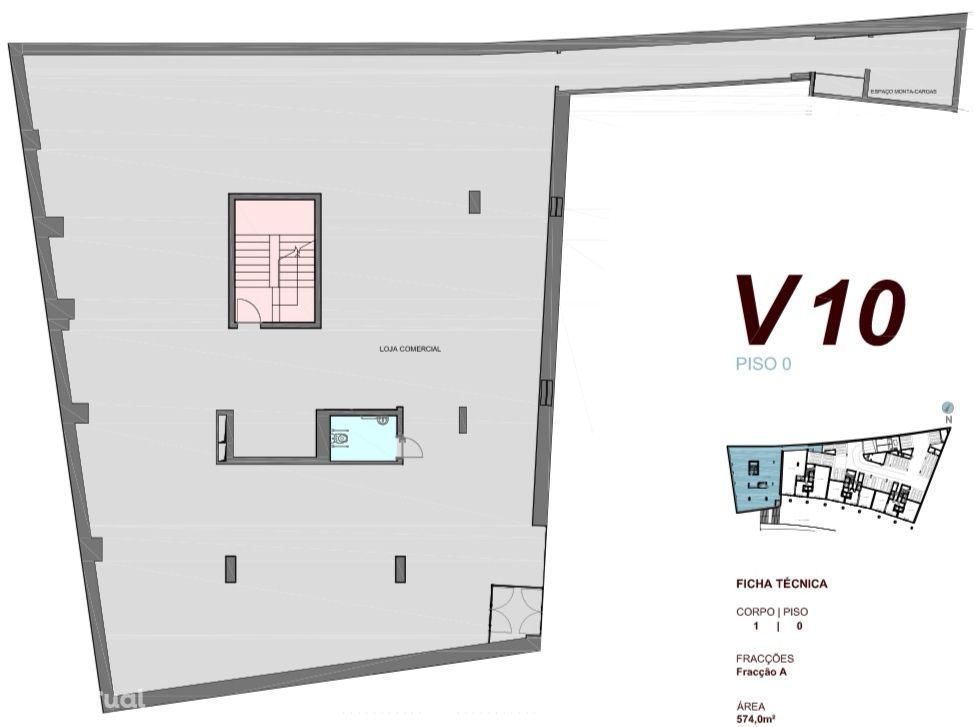 Loja comercial 570 m2 de area, VL8 próximo da Arrábida