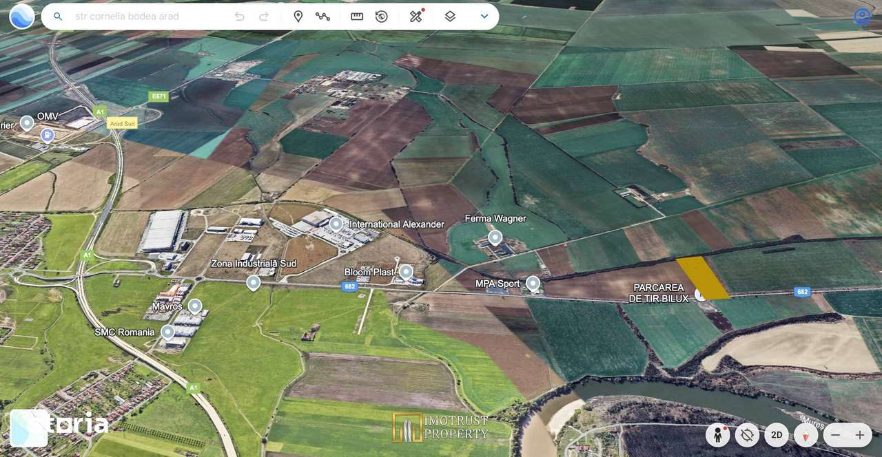 Teren 21.000 mp – Arad, Zona Industrială Sud – Acces A1 - Imagine principală: 1/5