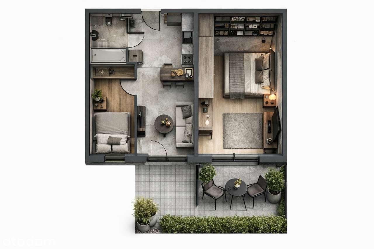 2 pokoje- inwestycyjne -gotowe -ogród- taras - Pełny obrazek: 5/16