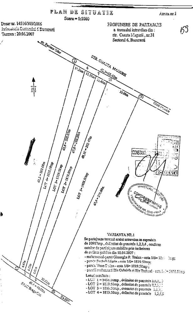 GIULESTI | Teren intravilan PUZ V3a2 3 loturi: 5500 + 1800 + 1800 - Imagine principală: 4/7